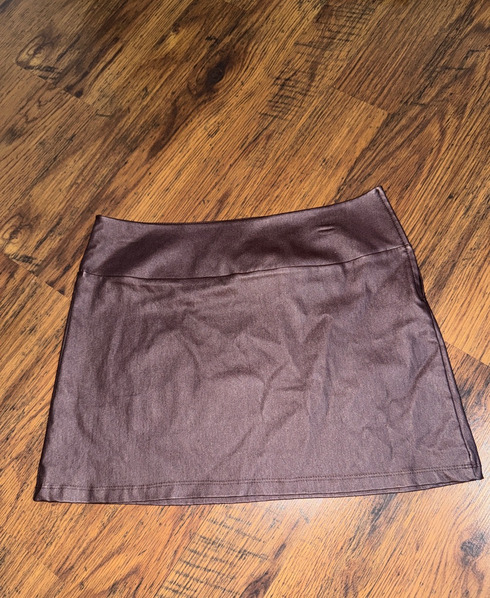 Brown Stretch Mini Skirt 17.1T